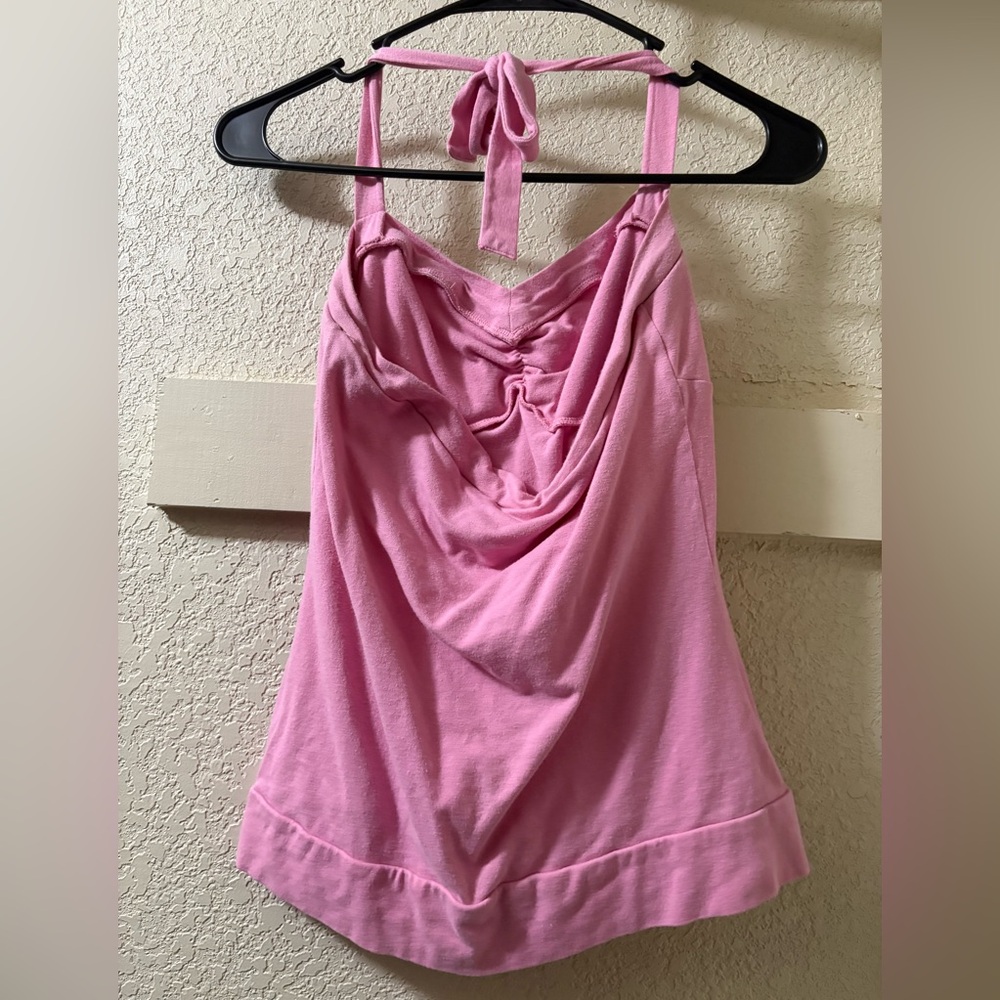 NO BOUNDARIES Pink Halter Tank Top – Size L - Picture 2 of 3